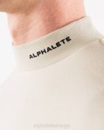 klær T442539 havskjell brun børstet kjerne mock neck ls menn Alphalete - Bilde 5