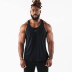 klær T442569 svart ulvehodetank menn Alphalete