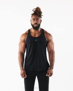 klær T442569 svart ulvehodetank menn Alphalete