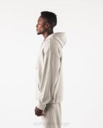 klær T442609 overskyet grått original jakke med full glidelås menn Alphalete - Bilde 3
