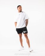 klær T442651 svart ulvehode mesh kort 6" menn Alphalete - Bilde 2