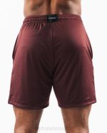 klær T442659 sangria rød ulvehode mesh kort 6" menn Alphalete - Bilde 4