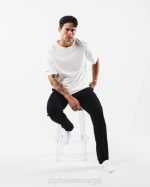 klær T442713 svart lounge bukse menn Alphalete - Bilde 2