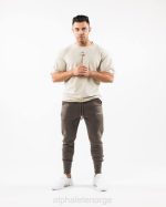 klær T442716 ørken taupe brun academy club jogger menn Alphalete - Bilde 2