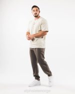 klær T442720 ørken taupe brun akademi avslappet jogger menn Alphalete - Bilde 2