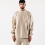klær T442750 havsalt brun opprinnelse mock neck ls menn Alphalete