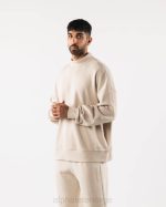 klær T442750 havsalt brun opprinnelse mock neck ls menn Alphalete - Bilde 3