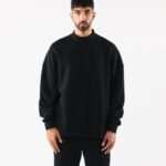 klær T442753 svart opprinnelse mock neck ls menn Alphalete