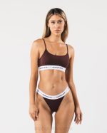 klær T44292 sangria rød akutt cami bralette kvinner Alphalete